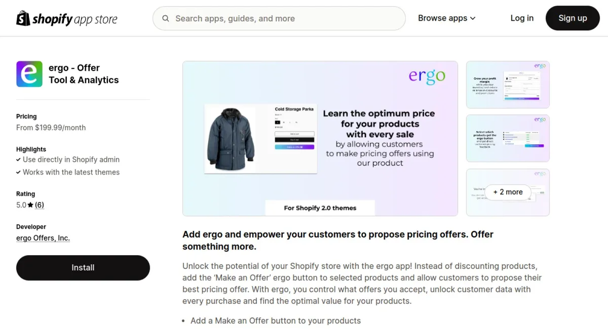 ergo - Offer Tool &amp; Analytics cover