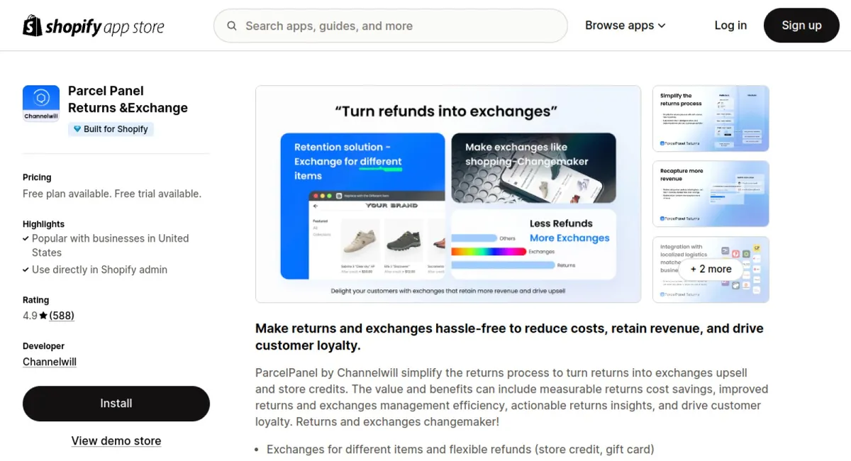 Parcel Panel Returns &amp;Exchange cover