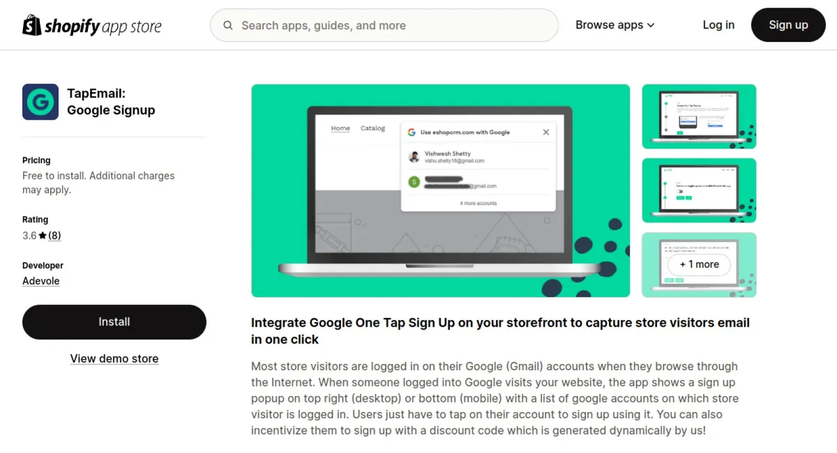TapEmail: Google Signup cover