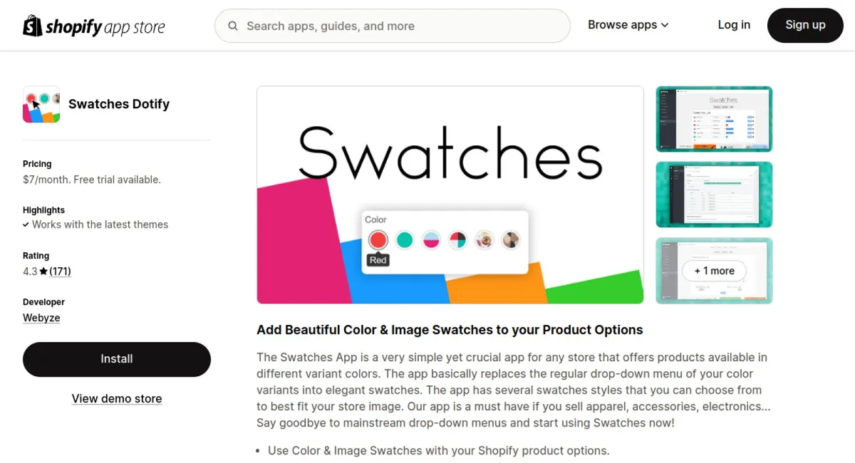Swatches Dotify cover
