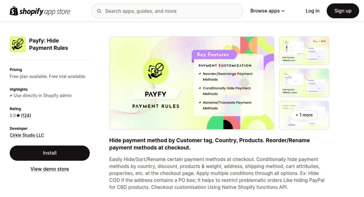 Payfy: Payment Rules cover