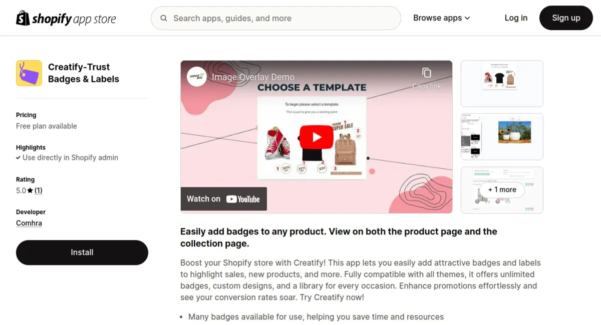 Creatify‑Trust Badges &amp; Labels cover