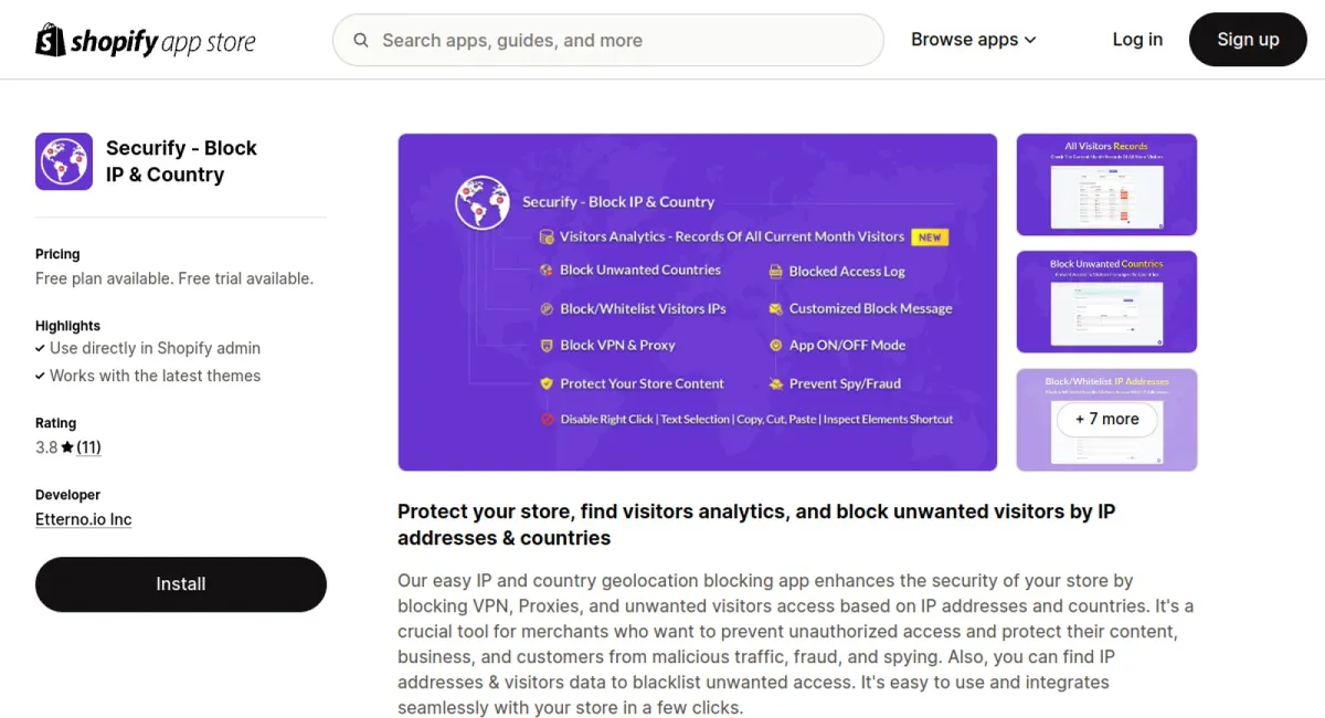 Securify ‑ Block IP &amp; Country cover