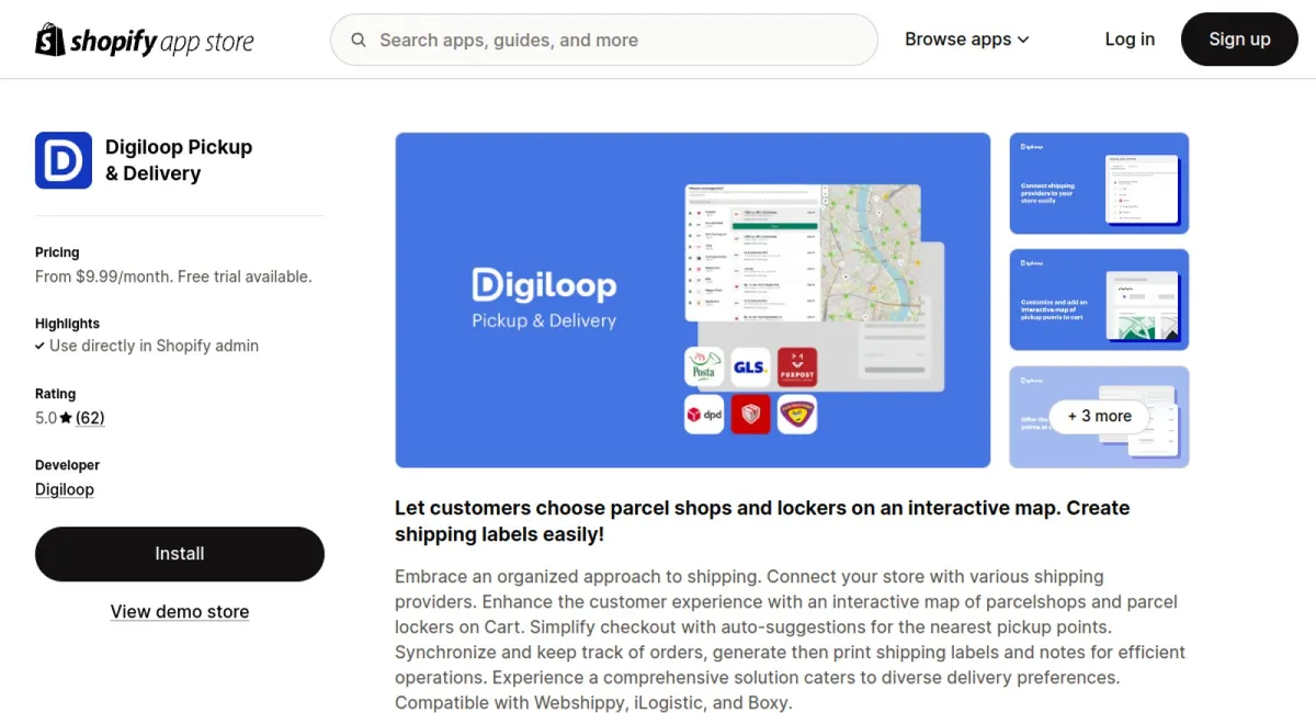 Digiloop Pickup &amp; Delivery cover