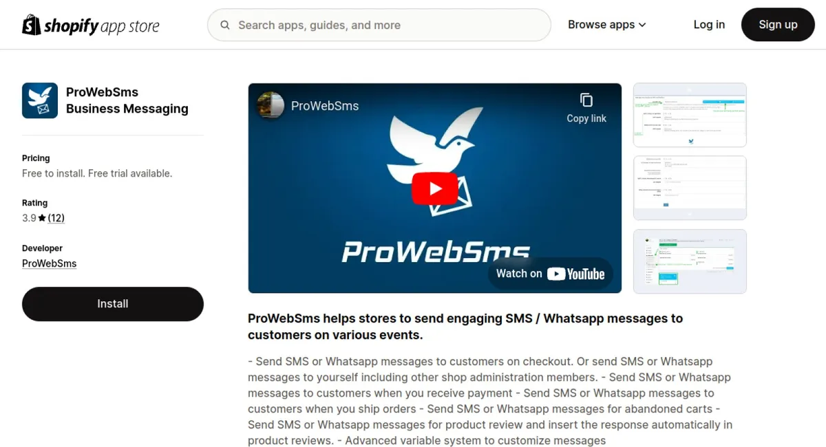 ProWebSms Business Messaging cover