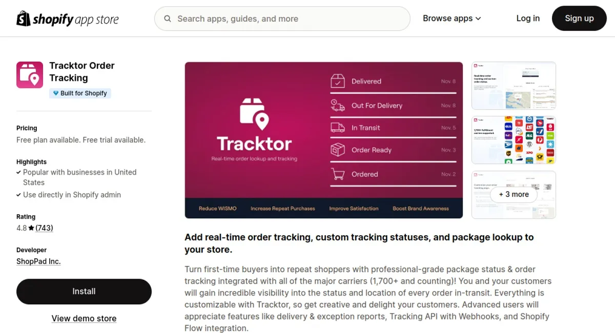 Tracktor Order Tracking cover