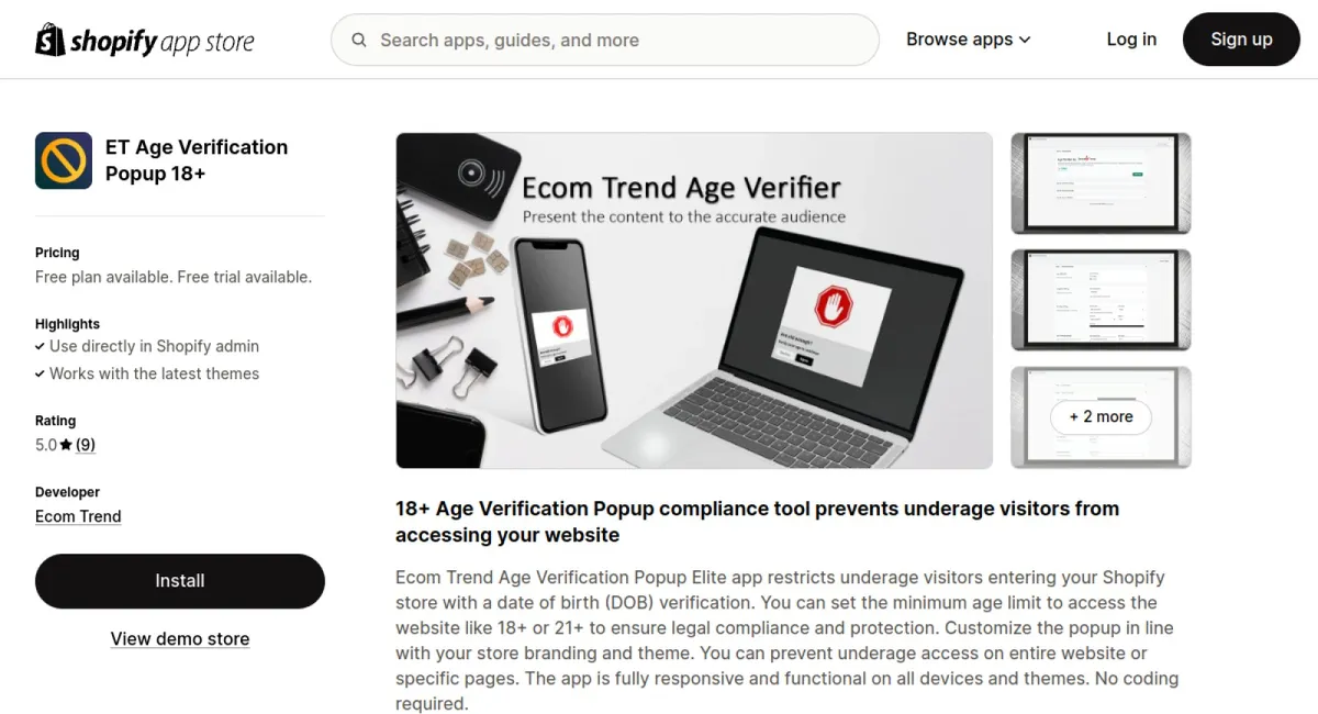 ET Age Verification Popup 18+ cover