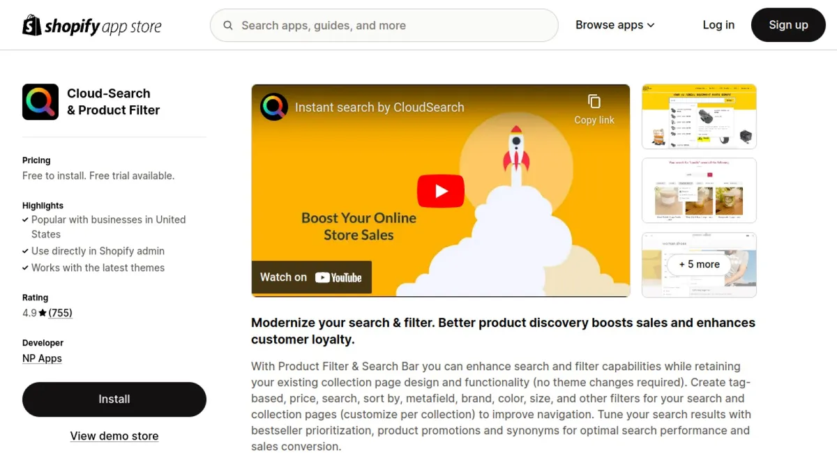 XCloud Search &amp; Product Filter cover