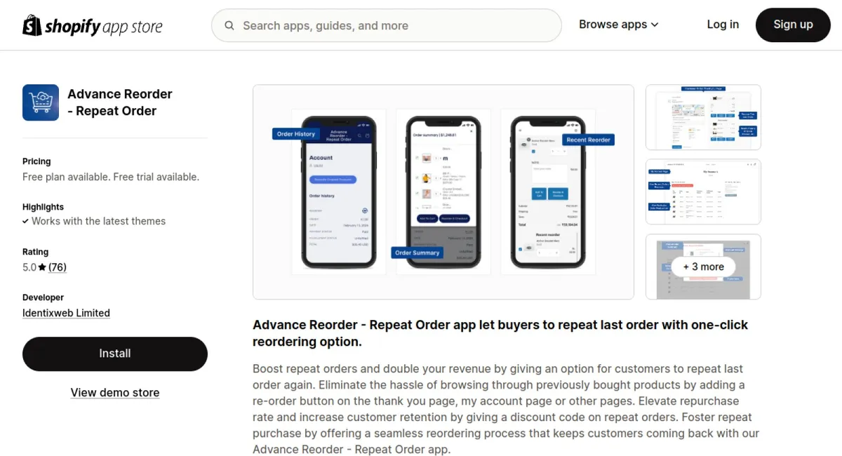 Advance Reorder ‑ Repeat Order cover