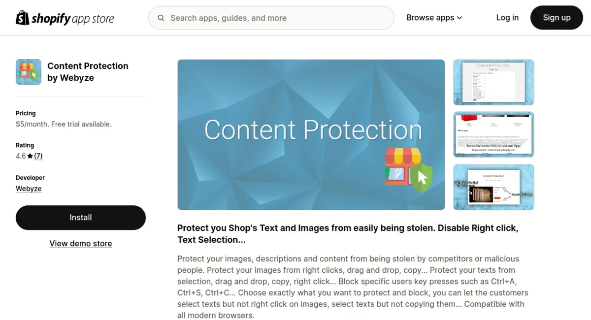 Content Protection by Webyze cover