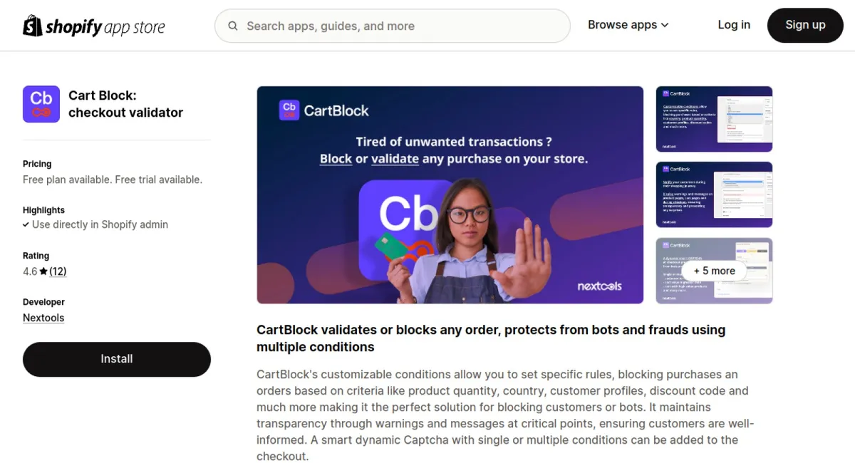 Cart Block: checkout validator cover
