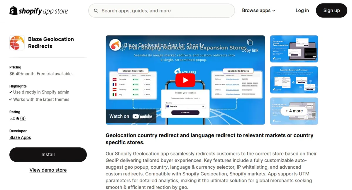 Geolocation Redirect Blaze cover