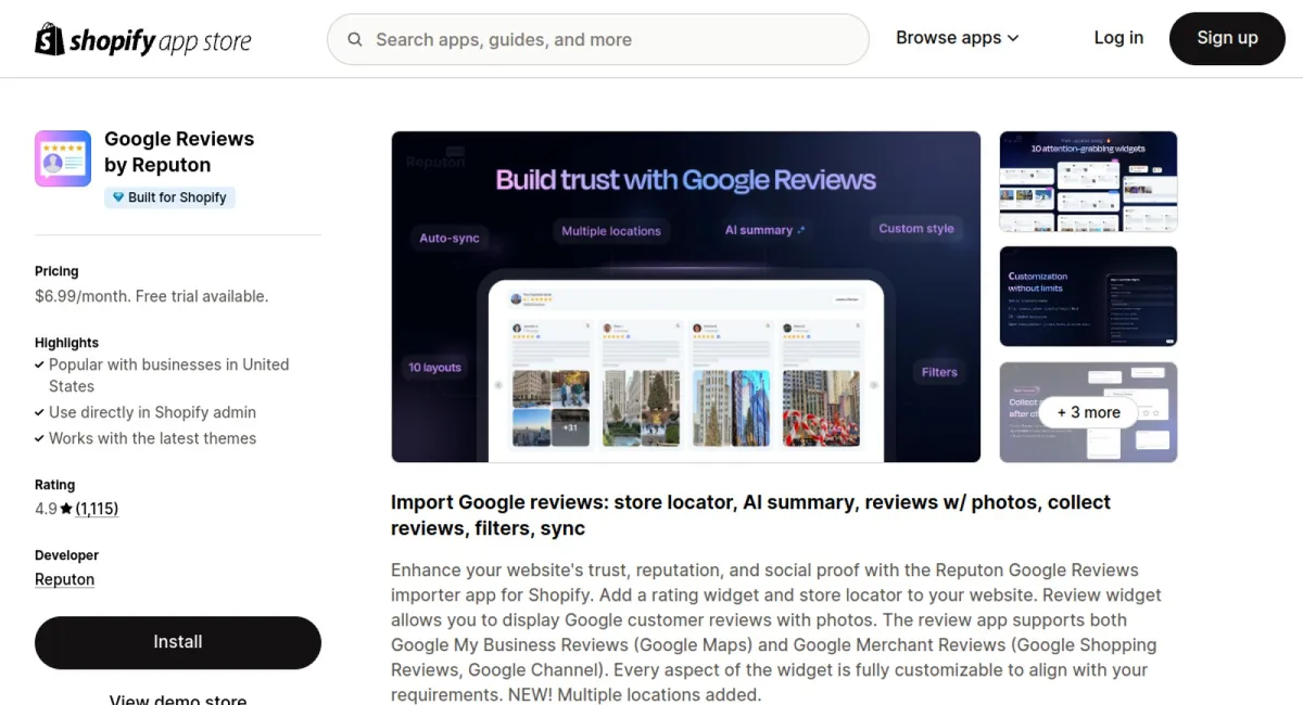 Google Reviews by Reputon cover