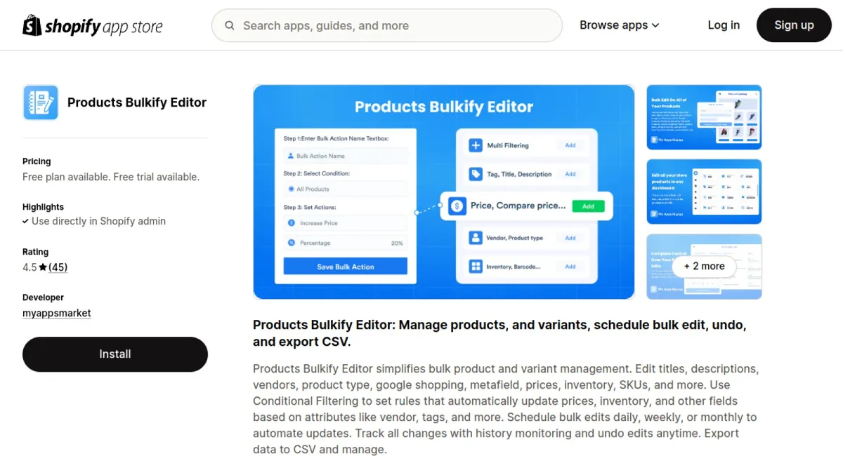 Products Bulkify Editor cover
