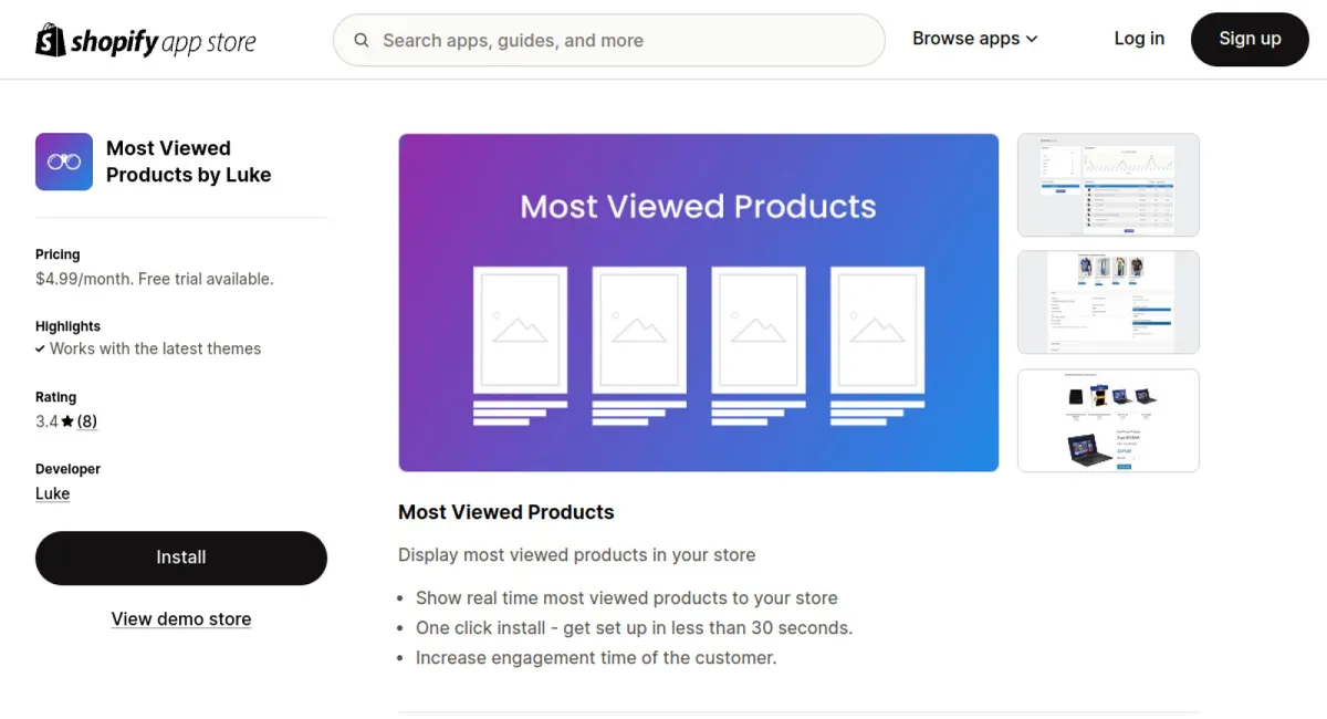 Most Viewed Products by Luke cover