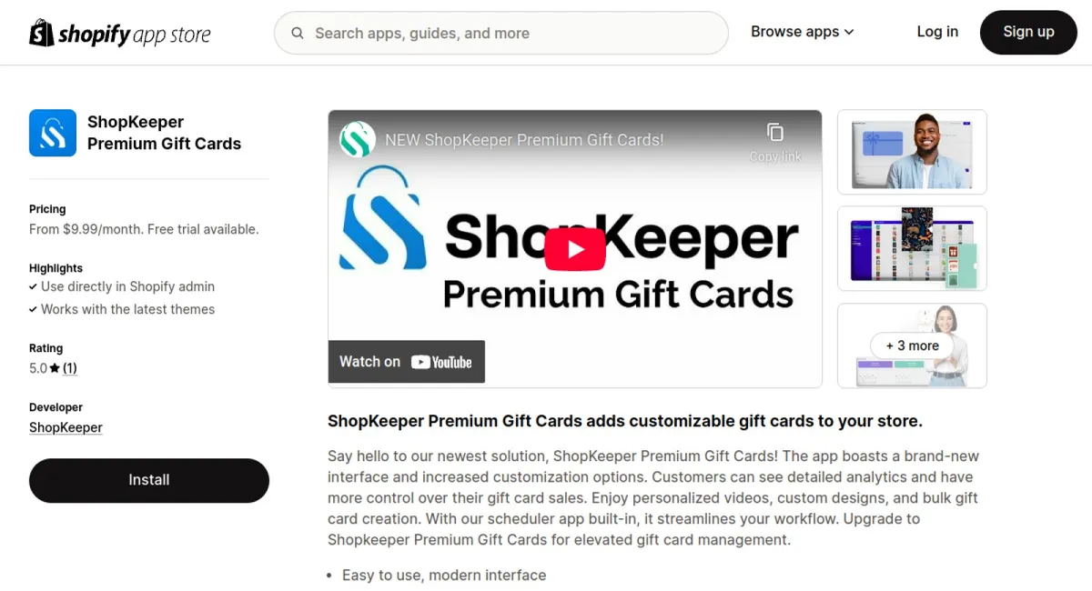 ShopKeeper Premium Gift Cards cover