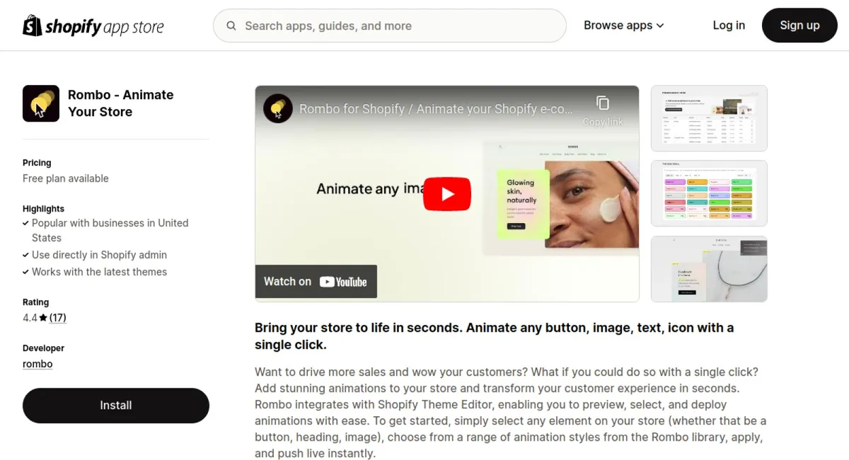 Rombo ‑ Animate Your Store cover