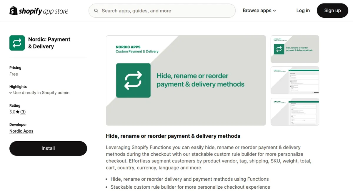 Nordic: Payment &amp; Delivery cover