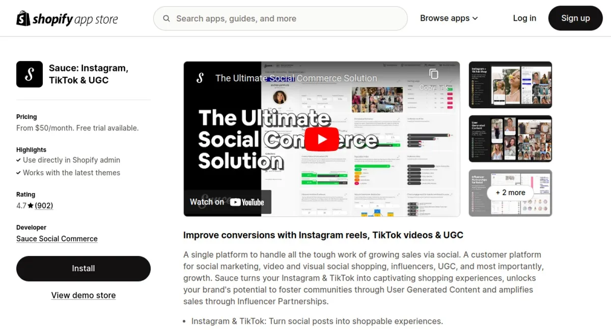 Sauce: Instagram, TikTok &amp; UGC cover