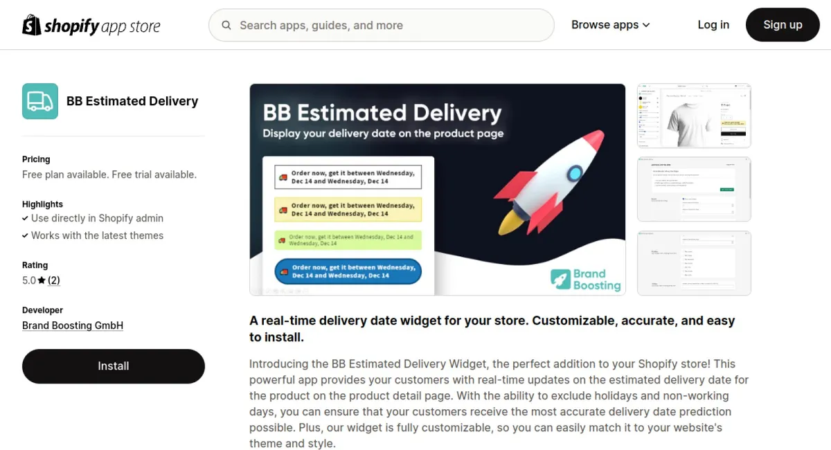 BB Estimated Delivery cover