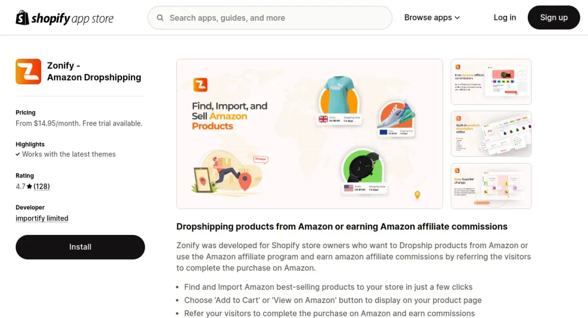 Zonify ‑ Amazon Dropshipping cover