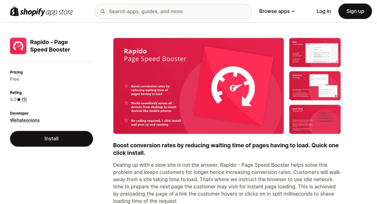 Rapido ‑ Page Speed Booster cover