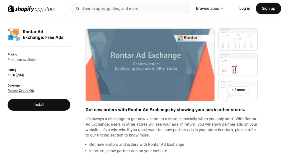 Rontar Ad Exchange: Free Ads cover