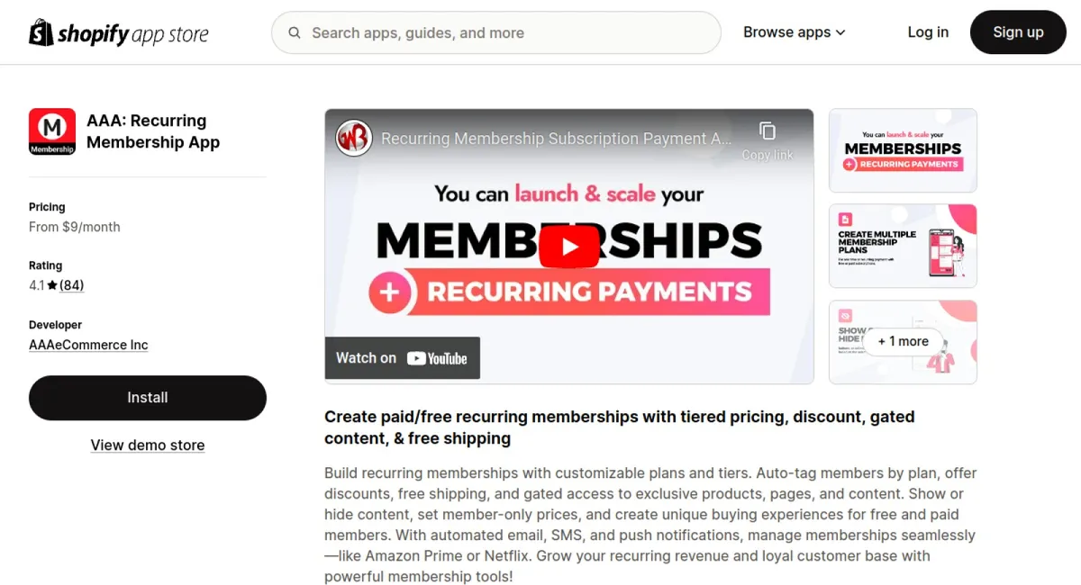 AAA: Recurring Memberships App cover
