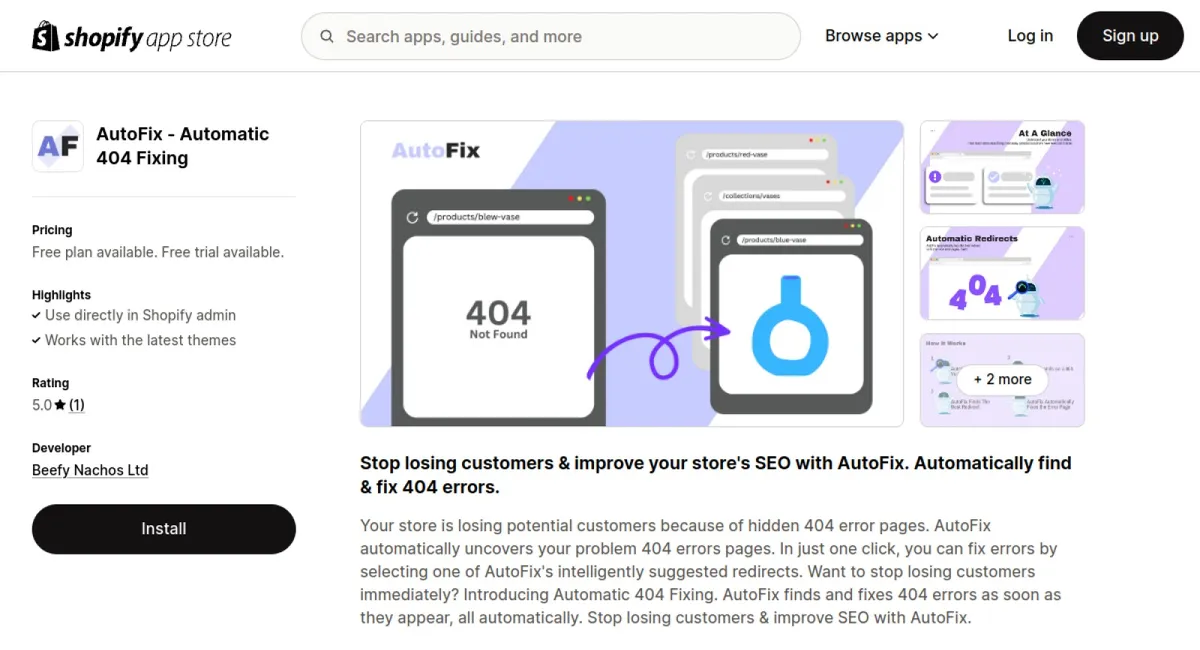 AutoFix ‑ Automatic 404 Fixing cover