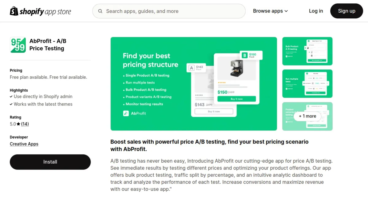 AbProfit ‑ A/B Price Testing cover