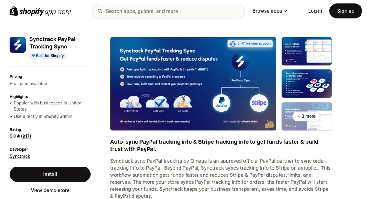 Synctrack PayPal Tracking Sync cover