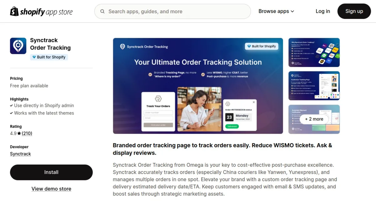 Synctrack Order Tracking cover