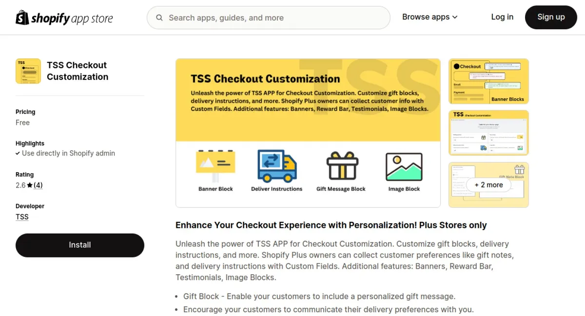TSS Checkout Customization cover