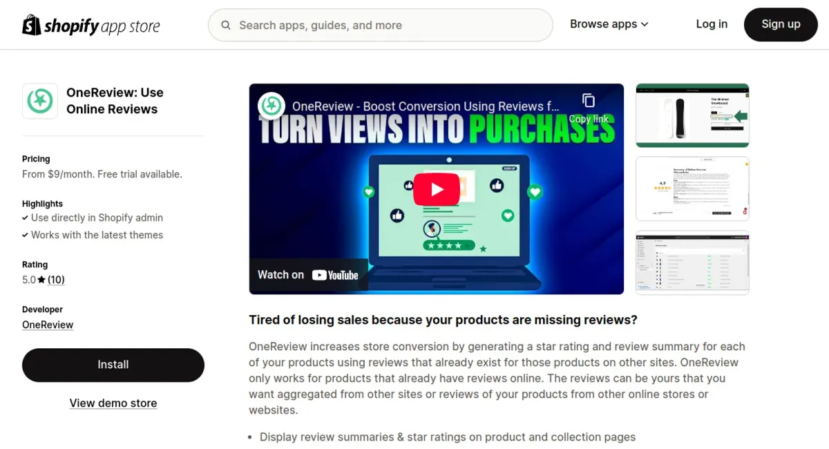 OneReview: Use Online Reviews cover