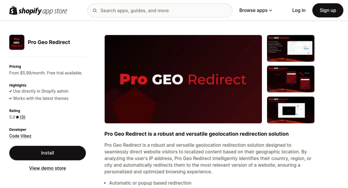 Pro Geo Redirect cover