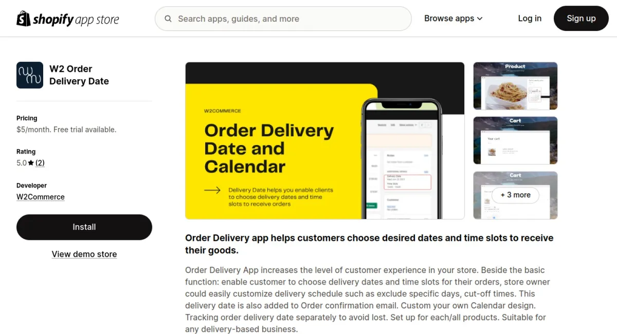 W2 Order Delivery Date cover