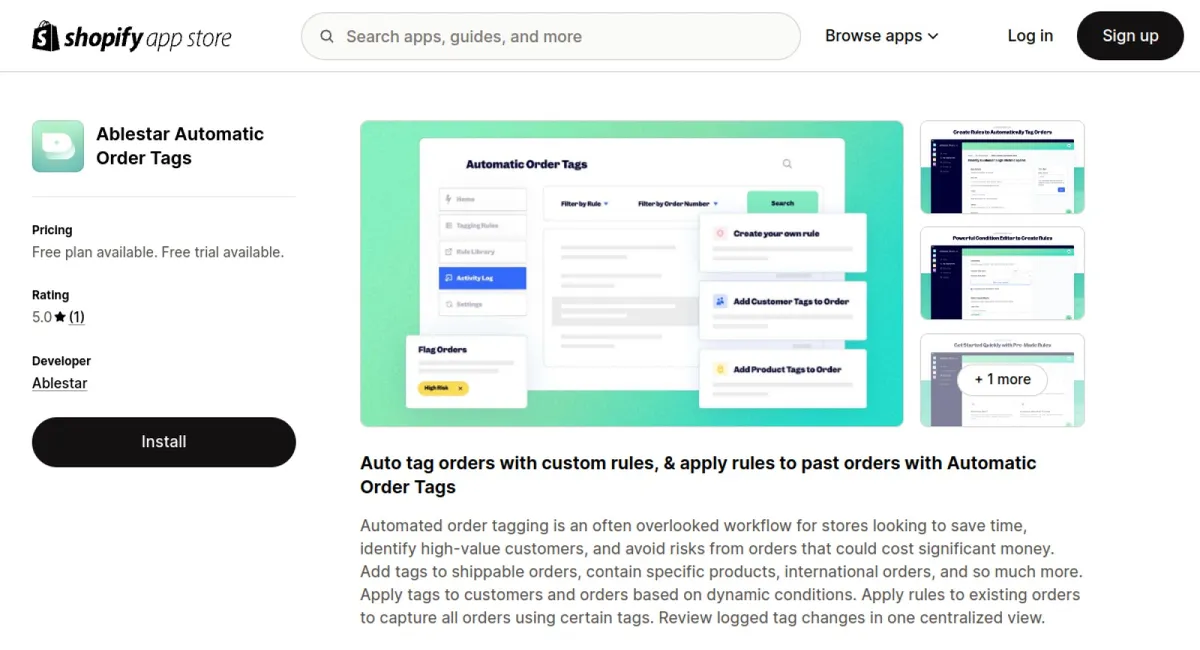 Ablestar Automatic Order Tags cover