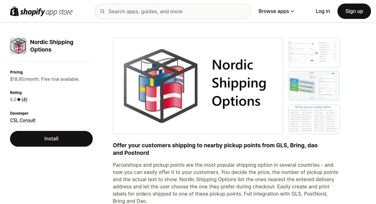 Nordic Shipping Options cover