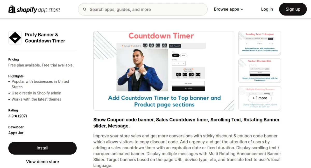 Profy Banner &amp; Countdown Timer cover