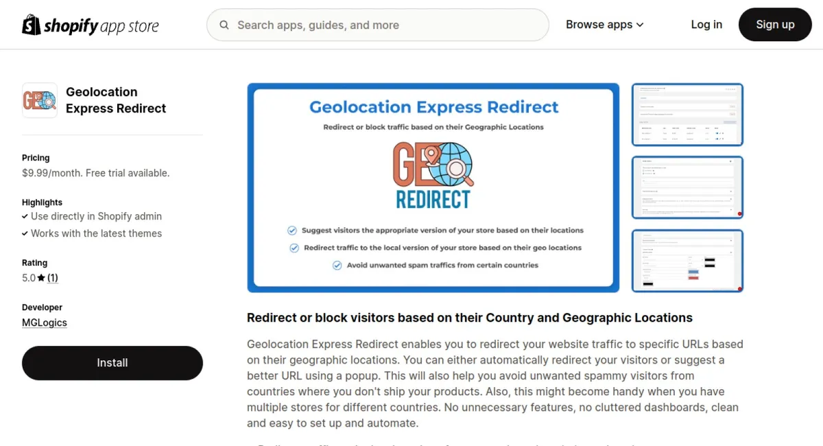 Geolocation Express Redirect cover