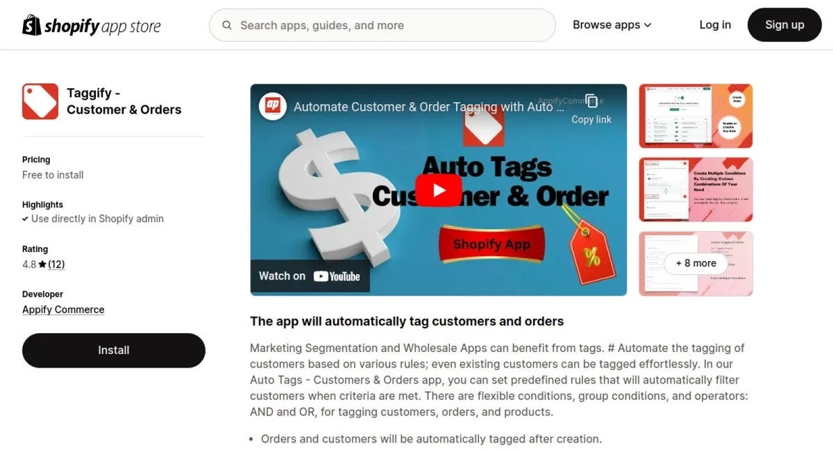 Taggify ‑ Customer &amp; Orders cover