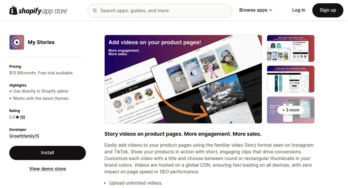 My Stories ‑ Videos + UGC cover