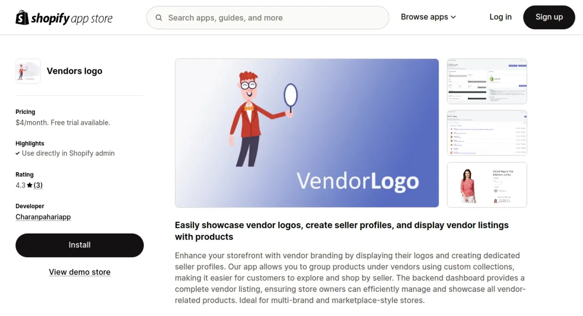 Vendors logo cover
