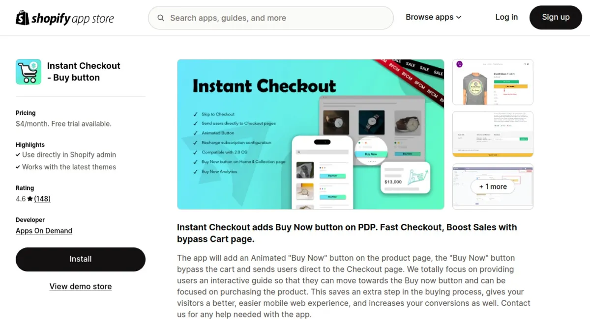 Instant Checkout ‑ Buy button cover