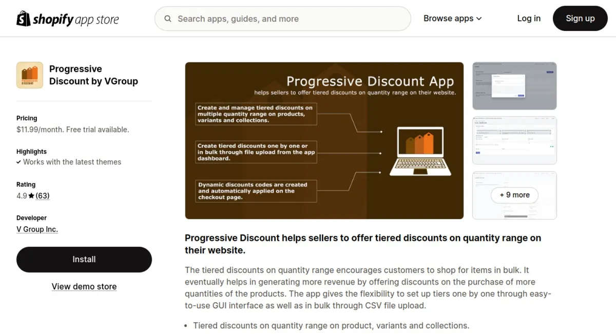 Progressive Discount by VGroup cover