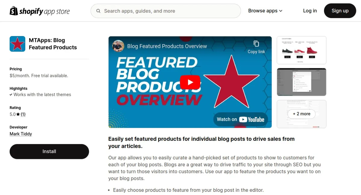 MTApps: Blog Featured Products cover