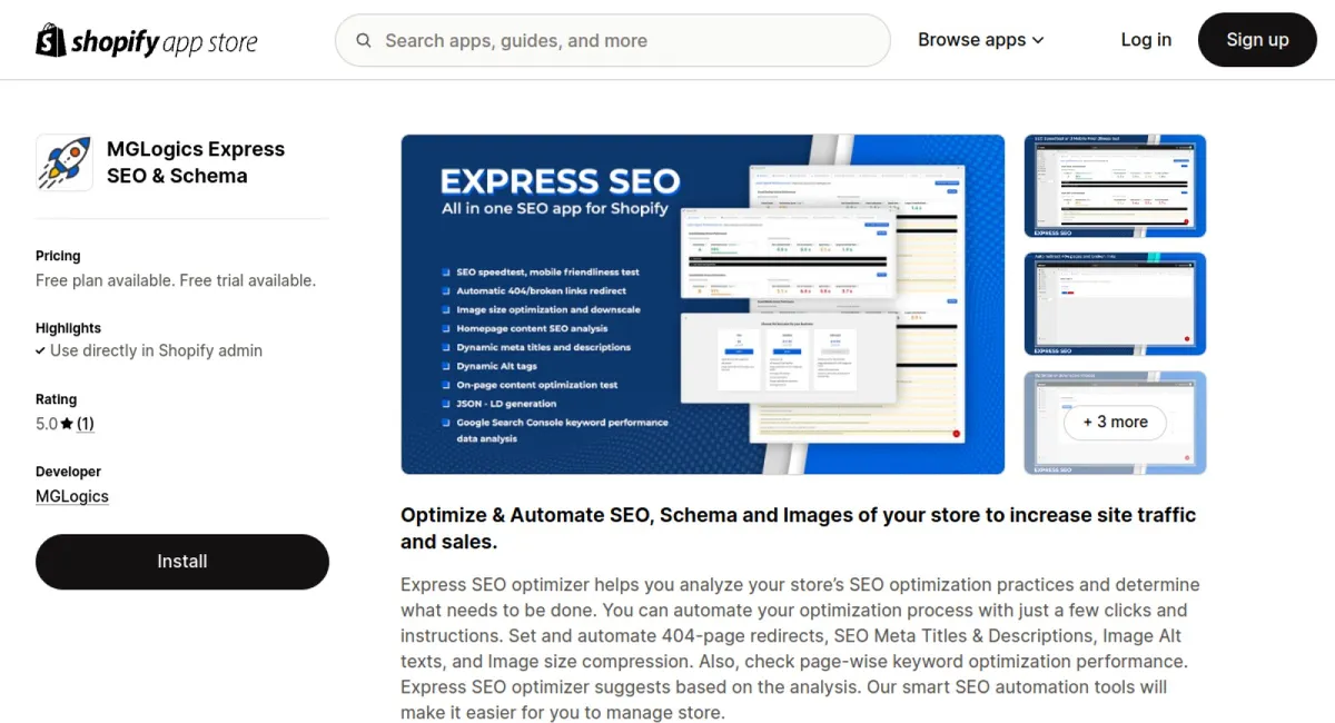 MGLogics Express SEO &amp; Schema cover