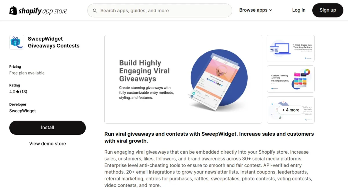 SweepWidget Giveaways Contests cover