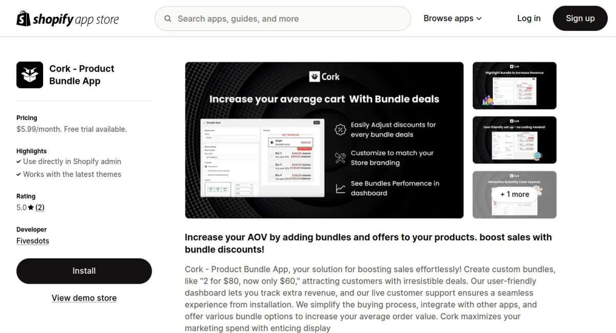Cork ‑ Product Bundle App cover