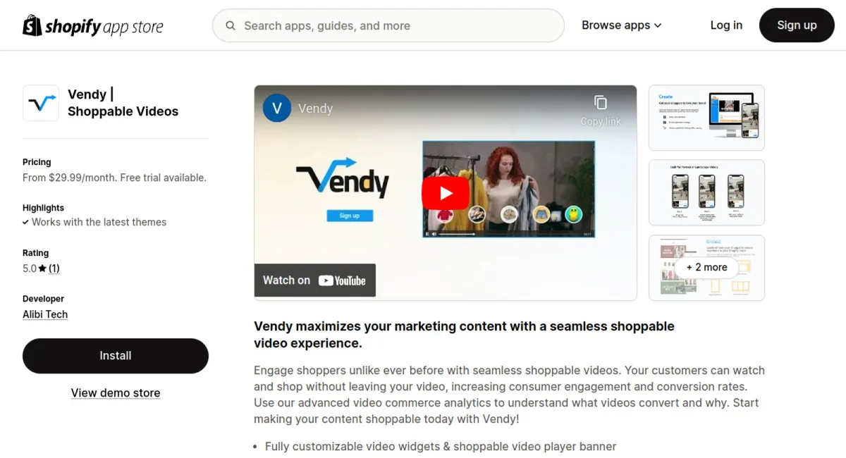 Vendy | Shoppable Videos cover